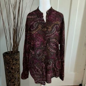 Lauren Ralph Lauren. Paisley Long Sleeve Women's Top